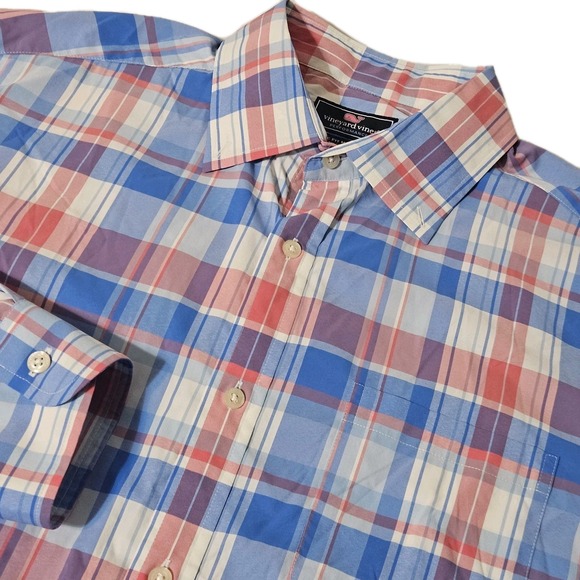 Vineyard Vines Performance Classic Fit Murray Shirt Stretch Button Men's Large - Picture 1 of 6
